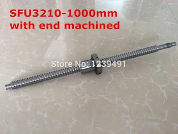 1 шт. шариковый винт SFU3210-1000 мм с гайкой в соответствии с BK25/BF25 детали с ЧПУ с торцевой обработкой