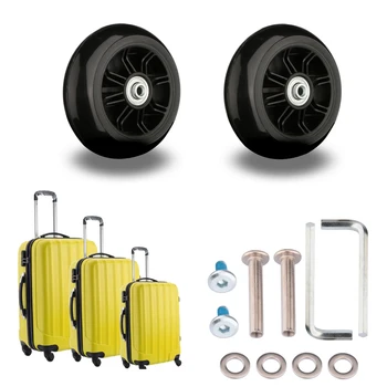 12 шт. Сменные резиновые колеса для багажа, Бесшумный инструмент для установки ремня безопасности для дорожных тележек, аксессуары для багажа на тележке