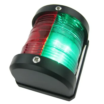 12V Светодиодный морской двухцветный навигационный фонарь Водонепроницаемый Боковой Красный Зеленый Носовой фонарь Парусный сигнальный фонарь
