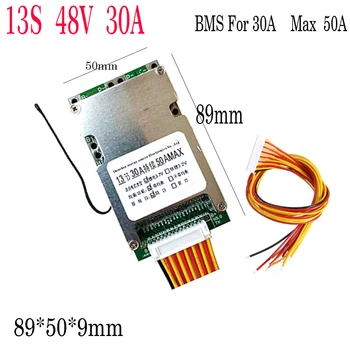 13S 48V 50A 18650 Литий-ионный Аккумулятор BMS Protection PCB Board Прочная Бытовая Электроника