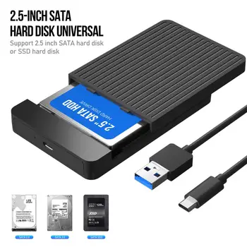 2,5-дюймовый SSD-корпус Внешний HD-корпус Корпус жесткого диска SATA к USB Жесткий диск Внешний USB3.0 Мобильный ящик Для SSD-диска 7 мм/9,5 мм