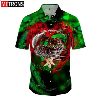 2023 Красочная Рубашка с коротким рукавом с Принтом Deep Sea Design Sense для Мужчин, Гавайская Рубашка Большого Размера, Уличная Мода с Коротким рукавом