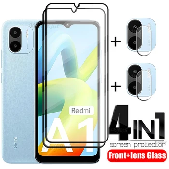 4-в-1 Для Xiaomi Redmi A1 Стекло Для Redmi A1 Полное покрытие 9H HD Защитная пленка Протектор экрана Для Redmi A1 A2 Plus Стекло объектива