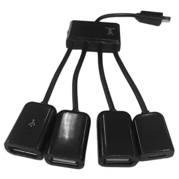 4-Портовый кабель-концентратор Micro USB для зарядки от сети OTG с адаптером для зарядки смартфонов и планшетов на базе Android