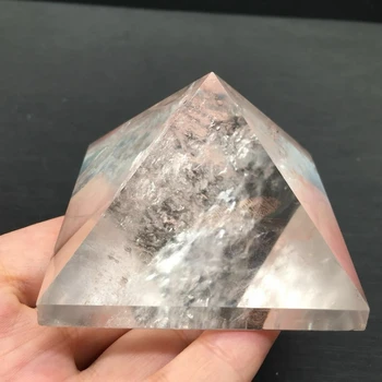 50 мм Пирамида из натурального прозрачного кварца, исцеляющие кристаллы Рейки, Усилитель энергии, образец украшения