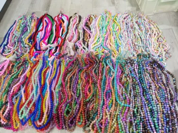 500 нитей смешанных стеклянных бусин по 40 шт. каждая нитка диаметром 10 мм для женщин, ювелирные изделия своими руками M503