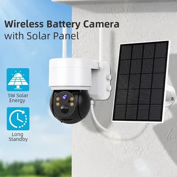 7200mha Wifi Аккумуляторная Камера 5 Вт Солнечная Панель PIR Обнаружение Движения Человека 1080P Наружная Защита Беспроводная Аккумуляторная Камера iCSee PTZ