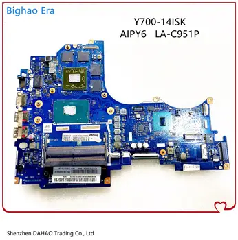 AIPY6 LA-C951P MB Для Lenovo ideapad Y700-14ISK Материнская плата ноутбука с процессором I7-6700HQ R9 M375 4 ГБ-GPU 216-0846033 DDR4 Протестирована на 100%