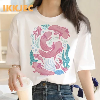 ajolote Axolotl футболка женская harajuku пара одежда для пары tumblr японская одежда футболка harajuku ulzzang