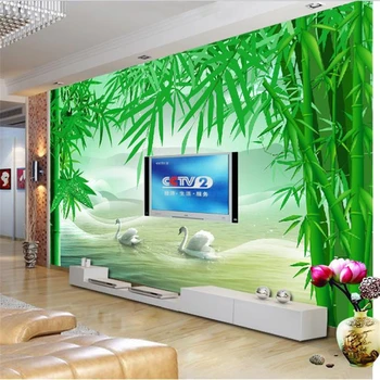 beibehang 3d стереоскопические виды бамбука фрески Европа ТВ фон обои гостиная спальня фрески papel de parede 3d