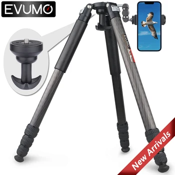 EVUMO ET7C Профессиональная Чаша из Углеродного Волокна Сверхмощный Штатив для DSLR Камеры Видеокамеры Для Наблюдения за птицами с Жидкой Головкой