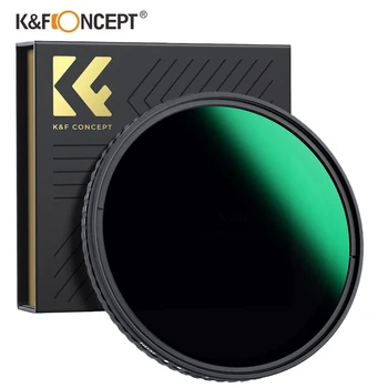 K & F Concept Переменный ND8-128 ND фильтр 37 мм 40,5 мм 49 мм 58 мм 62 мм 67 мм 77 мм 82 мм 86 мм Без черного крестовидного 28-слойного покрытия 