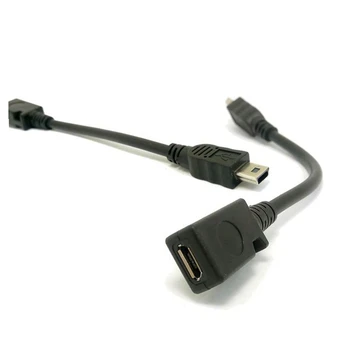 Mini USB stecker auf Micro USB B weibliche daten ladegerät kabel adapter konverter ladegerät datenkabel