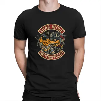 Sons Of Anarchy TV Новейшая футболка для мужчин Официальный товар Lone Wolf Motorcycles Базовая футболка с круглым воротом в стиле хип-хоп
