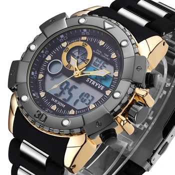Stryve 8001 Водонепроницаемые наручные часы для мужчин, лидер продаж, двойной механизм, relojes, мужские модные дизайнерские мужские роскошные часы