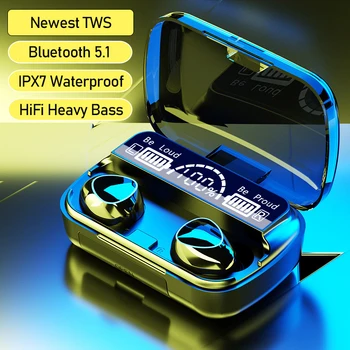 TWS Bluetooth 5.1 Наушники Аудио Наушники HiFi Setero Беспроводные Наушники 3500 мАч Зарядная Коробка Водонепроницаемые Гарнитуры С Микрофоном
