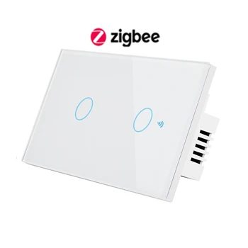 US Standards1/2/3/4 Gang Us Light Touch Interruptor Intelligente Zigbee Беспроводной умный WiFi Light Touch настенный выключатель для дома