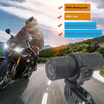 WiFi Мотоциклетная Камера Крепление На Руль Перезаряжаемый Шлем Dash Cam Велосипедная Экшн-Видеокамера Райдеры Видеомагнитофон Подарки