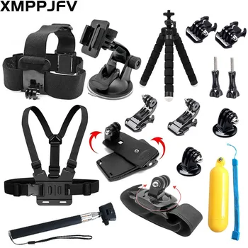 XMPPJFV Комплект Аксессуаров для экшн-камеры Gopro Hero 10 9 Черный 8 7 6 5 4 Штативные Ремни Крепление для Go Pro Hero10 9 YI SJCAM EKEN