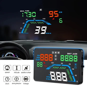 Автомобильный GPS, Автоматический HUD, Спидометры, Дисплей превышения скорости, автомобильные аксессуары, дисплей, проектор на лобовое стекло, прикуриватель