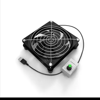 Вентилятор маршрутизатора USB 5V 80 мм 120 мм DIY TV Box с шариковым/рукавным кулером с контроллером и защитной сеткой настольный охлаждающий вентилятор