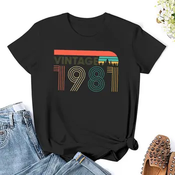 Винтаж 1981 Винтаж 1981, новинка кампании из 100% хлопка, футболка высшего качества, конкурс активности, размер США