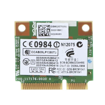 Для HP BCM943224HMS Беспроводная двухдиапазонная карта Wi-Fi стандарта 802.11 a/g/n Half Mini PCI-E