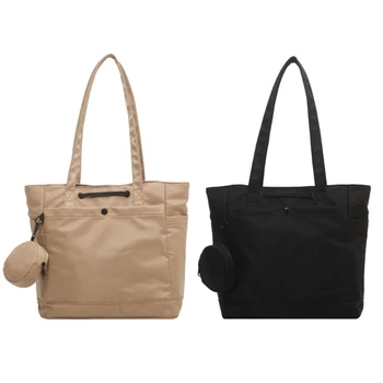Женская сумка через плечо, модная сумка-тоут, повседневная простая сумка для женщин, Большая вместительная однотонная женская сумка для покупок
