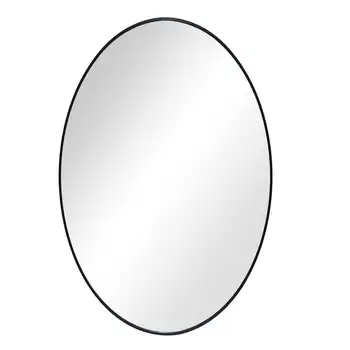 Зеркало Круглое, диаметр 28 дюймов, черная отделка
