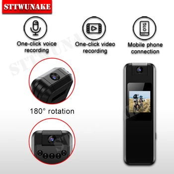 Мини-камера ночного видения, маленькая беспроводная камера для тела, микро-голосовой видеомагнитофон, носимая камера для тела, незаметная домашняя безопасность