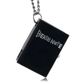 Модные винтажные высококачественные черные часы Death Note в форме Тетради для косплея, кварцевые карманные часы для мужчин и женщин, Рождественский подарок