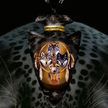 Модный креативный панк-Треугольный панк-кулон в виде головы животного в стиле хип-хоп, ожерелье, декоративные Аксессуары