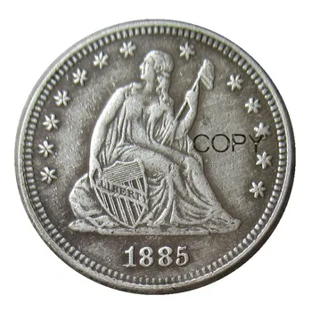 Монета-копия в стиле Либерти Кватер 1885 года, монета-копия с серебряным покрытием