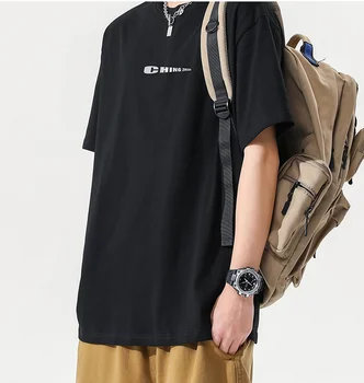 Мужская Летняя хлопковая футболка с короткими рукавами M4126, тонкая мужская футболка с коротким рукавом, новинка 2022 года