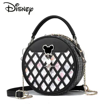 Новая Женская сумка Disney Mickey's, Модная Высококачественная Маленькая круглая сумка, популярная в Интернете, Универсальная сумка через плечо для девочек