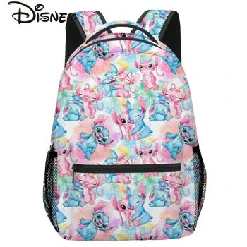 Новый детский рюкзак Disney Stitch, модный детский рюкзак с героями мультфильмов, студенческий рюкзак большой емкости, рюкзак для отдыха