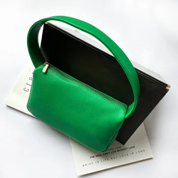 Новый зеленый продукт, сумка через плечо, женская сумка из супер мягкой кожи
