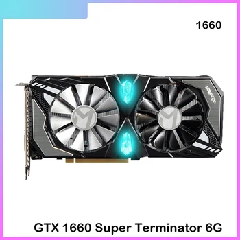 Новый Оригинальный Для MAXSUN GPU 192-битный Видеоигровой 12-нм RGB-Осветительная Видеокарта GTX 1660 Super Terminator 6G Графическая карта DDR6
