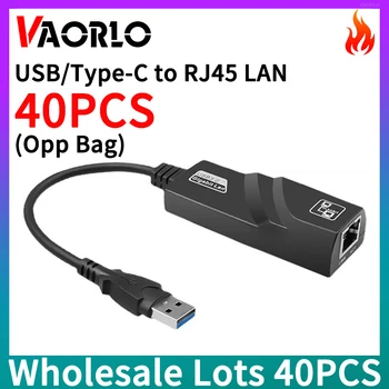 Оптовая продажа, 40 шт./лот, Высокоскоростной сетевой адаптер USB 3.0-Gigabit Ethernet RJ45 LAN 10/100/1000 Мбит/с Для Ноутбука MacBook PC