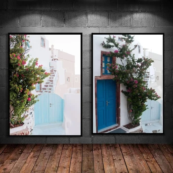 Плакаты на холсте Dreamy Santorini Oia 1 Домашняя Картина для Комнаты, Наклейки На Стены, Подарочные Художественные Принты и Оттиски, Украшения, Картины