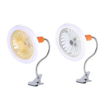 Портативный вентилятор с лампочкой E27 D0AB с мощным вентилятором для жарких летних дней и темной ночи