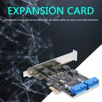 Портативный Внешний адаптер карты расширения Настольный ПК USB 3.0 Плата расширения с разъемом PCI-E на 19/20-контактный модуль адаптера заголовка