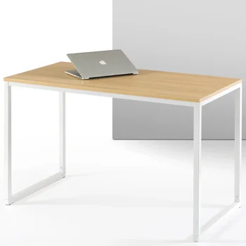 Рабочий стол Jennifer 47 ”с белой рамой, натуральный рабочий стол