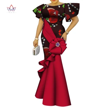 Роскошное Облегающее платье в Дубае Элегантные Женские Вечерние Платья Новые Африканские Анкара Длинные Халаты Цветочные Платья Vestidos Наряд WY9498