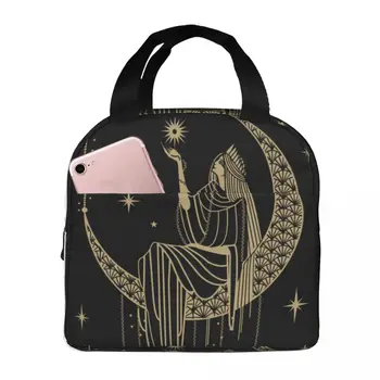 Сакральная Ночная девушка на Луне охладитель Ланч-бокс Портативная Изолированная сумка для ланча Термальные пакеты для пикника