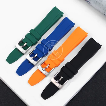 Силиконовый ремешок для часов Citizen Arc из фторопласта 20 мм 22 мм, мужской и женский браслет, дышащие аксессуары Черный Оранжевый зеленый синий