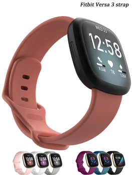 Силиконовый ремешок для часов Fitbit Versa 3 ремешок Мягкие умные часы Correa спортивный Браслет Для Fitbit Sense Versa3 Аксессуары Для Ремешка для Часов
