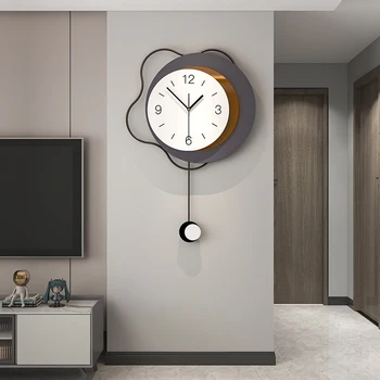 Скандинавские простые настенные часы для гостиной, Модное украшение для дома, Креативные круглые часы, Настенные кварцевые часы, подвесные часы
