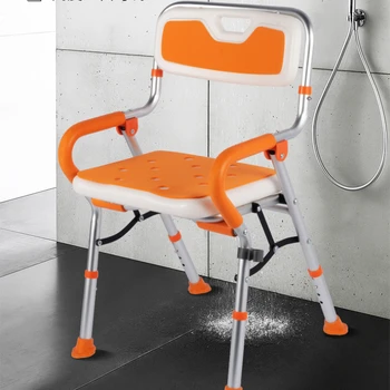 Стул для унитаза из алюминиевого сплава, стул для пожилых беременных, 4 регулировки передач, стул для купания, Прочный несущий стул для душа