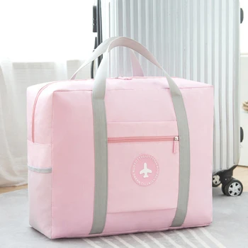 Утолщенная нейлоновая складная дорожная сумка для женщин и мужчин, сумка для хранения багажа на молнии, органайзер для одежды, сумка для перемещения сумок